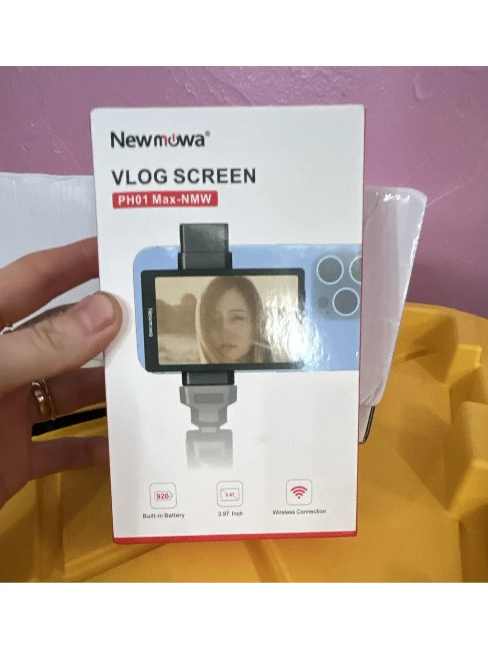 Newmowa Vlog Screen  USB-C Wireless Built-In Battery Black